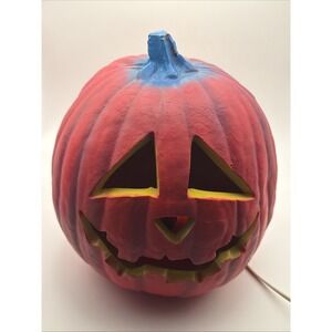 VTG Rare 1995 Trendmasters Pink Jack O Lantern Pumpkin Light Up Foam Blow Mold